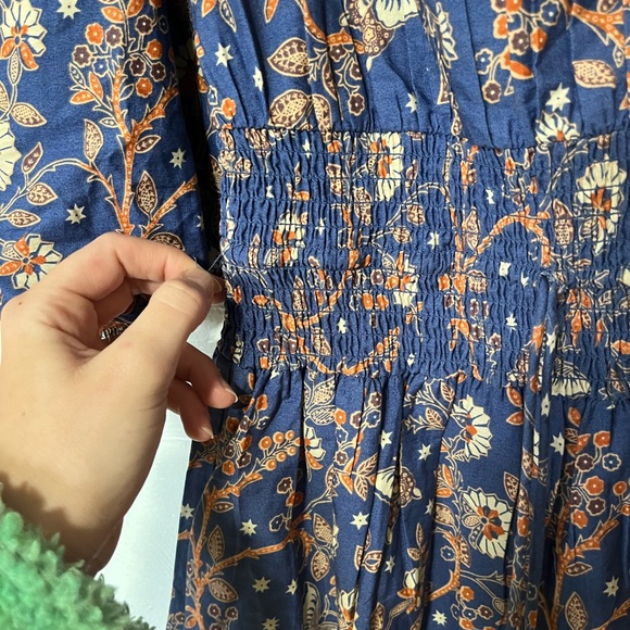 House of Harlow Nastassia Dress Puff Sleeve Mini Square Neck Smocked Waist XS - Picture 6 of 8